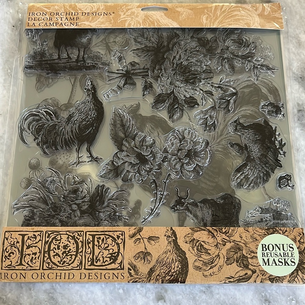 Iron Orchid Designs (IOD) La Campagne Decor Stamp NWT